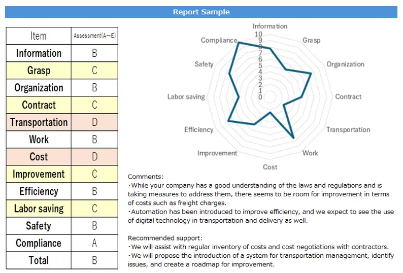 Assessment report sample